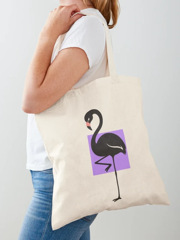 Flamant aux pattes impossibles à caser sur Tote bag classique
