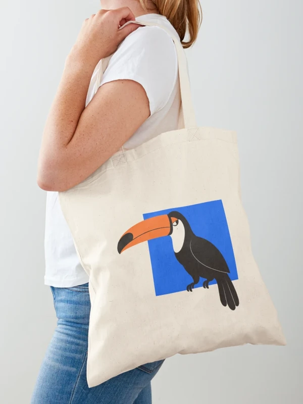 Toucan au bec hors du cadre sur Tote bag classique