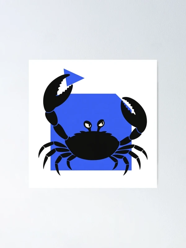 Crabe qui découpe son propre cadre sur Poster