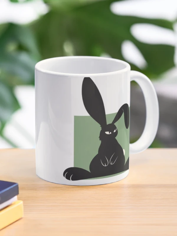 Lapin aux oreilles impossibles à ranger sur Mug classique