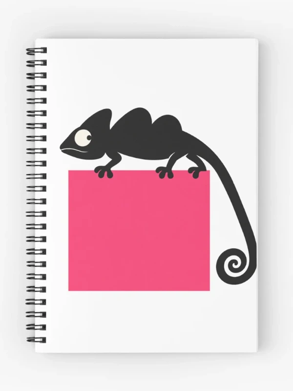 Caméléon à la queue hors cadre sur Cahier à spirale
