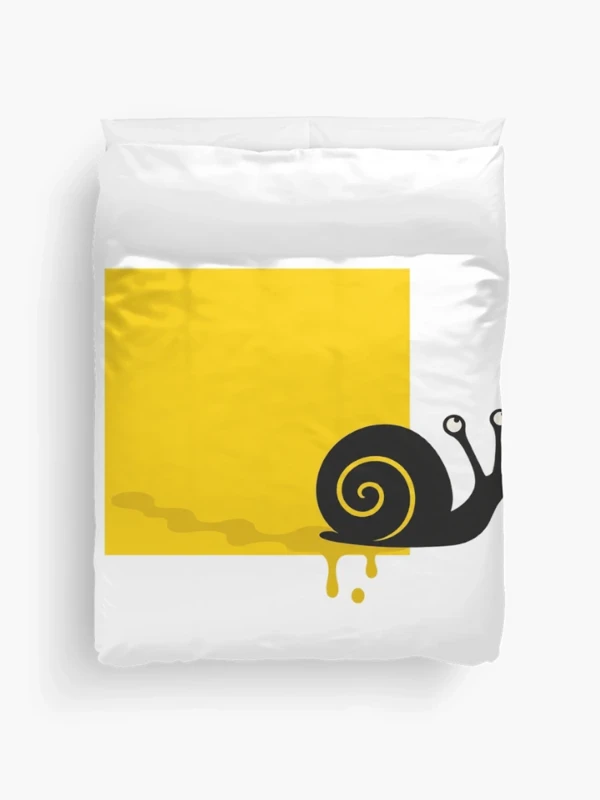 Escargot qui déborde sans se presser sur Housse de couette