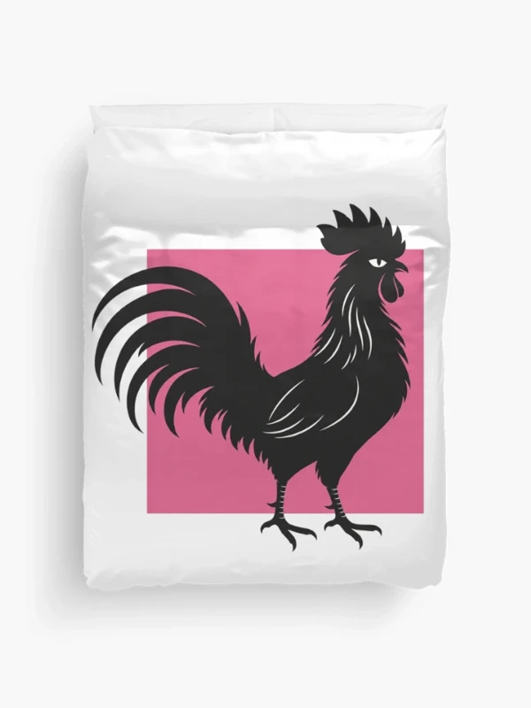 Coq gaulois trop fier pour le cadre sur Housse de couette