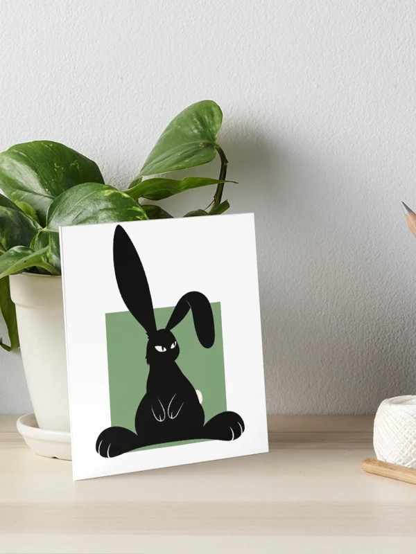 Lapin aux oreilles impossibles à ranger sur Impression rigide