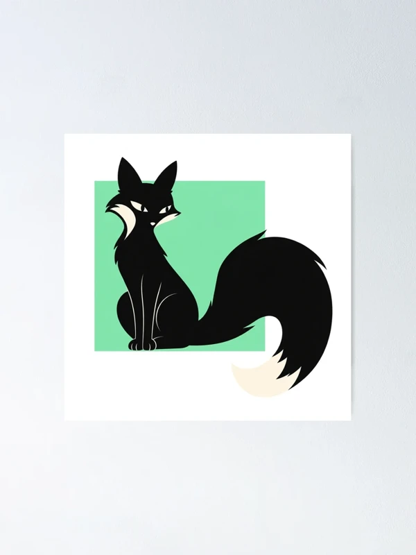 Renard à la queue hors du cadre sur Poster