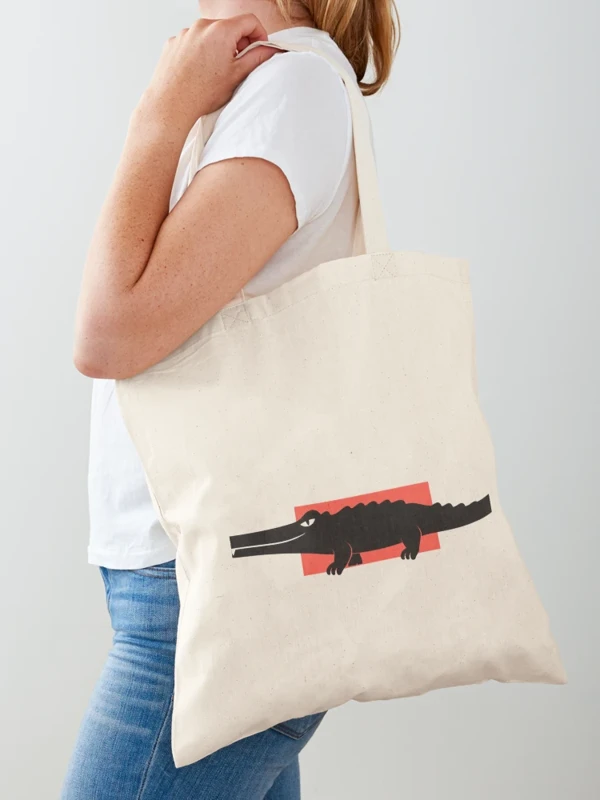 Crocodile beaucoup trop long pour le cadre sur Tote bag classique