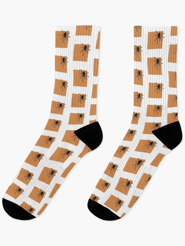 Araignée qui déborde de son petit coin sur Chaussettes