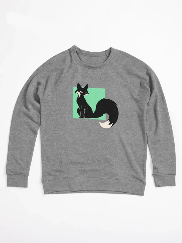 Renard à la queue hors du cadre sur Sweatshirt léger · Gris chiné