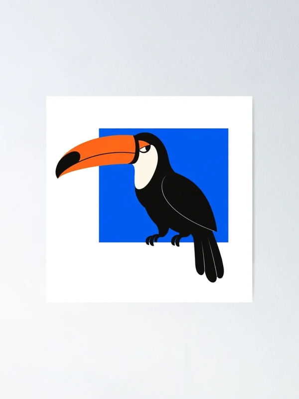 Toucan au bec hors du cadre sur Poster