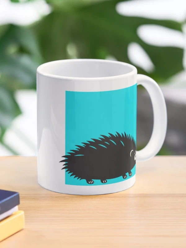 Hérisson qui pique au-delà du cadre sur Mug classique