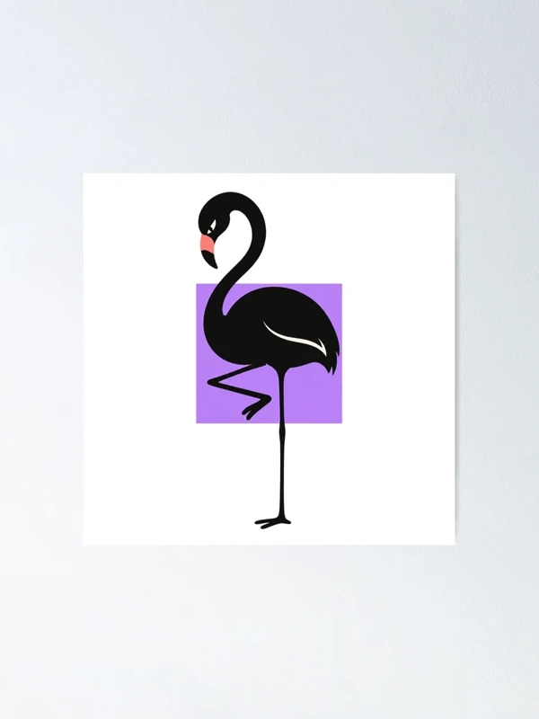 Flamant aux pattes impossibles à caser sur Poster