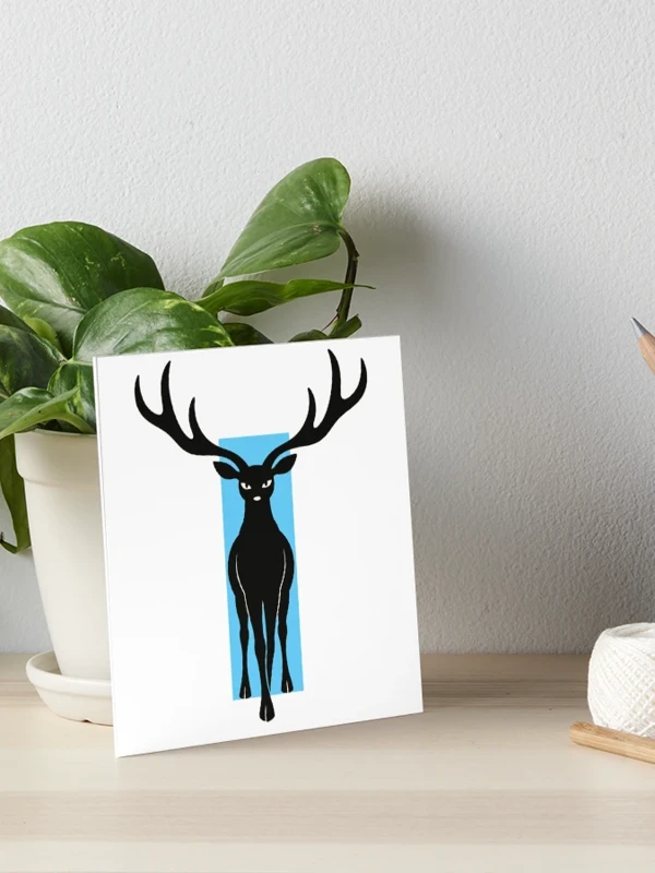 Cerf aux bois beaucoup trop larges sur Impression rigide