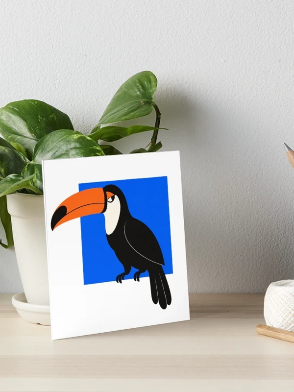 Toucan au bec hors du cadre sur Impression rigide