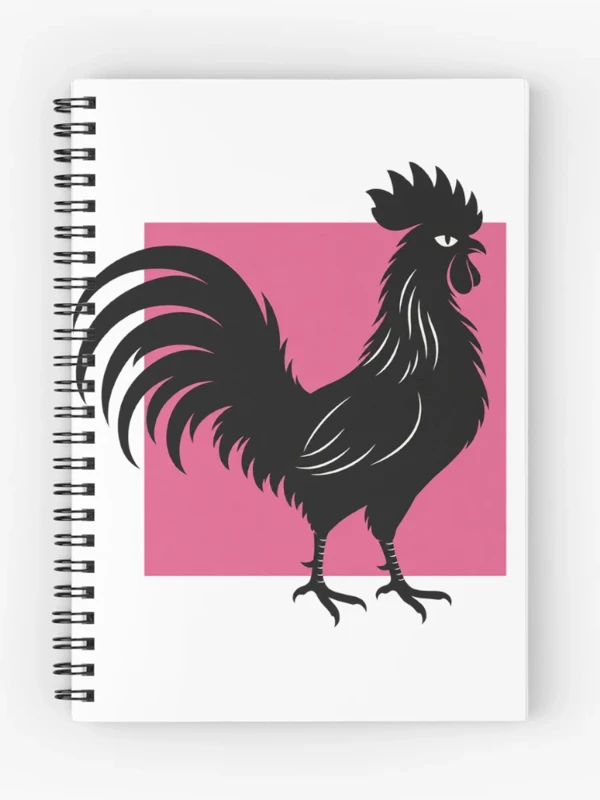 Coq gaulois trop fier pour le cadre sur Cahier à spirale