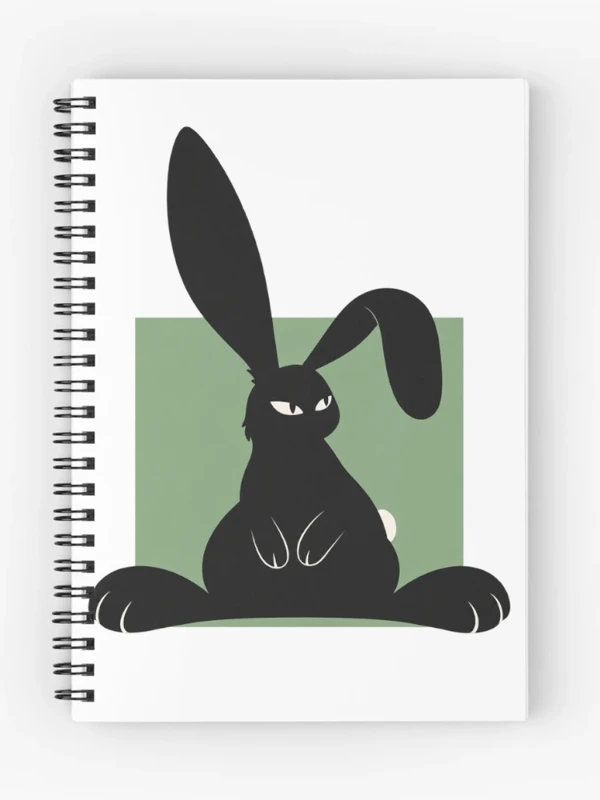 Lapin aux oreilles impossibles à ranger sur Cahier à spirale