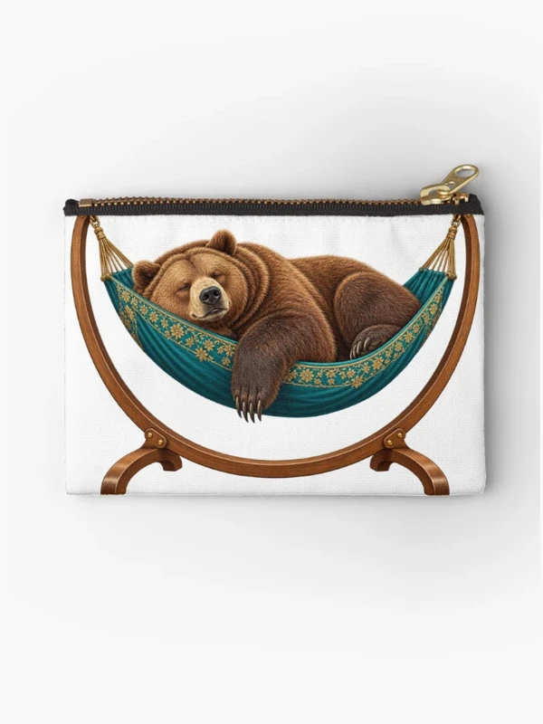 Ours endormi dans un hamac fleuri sur Pochette