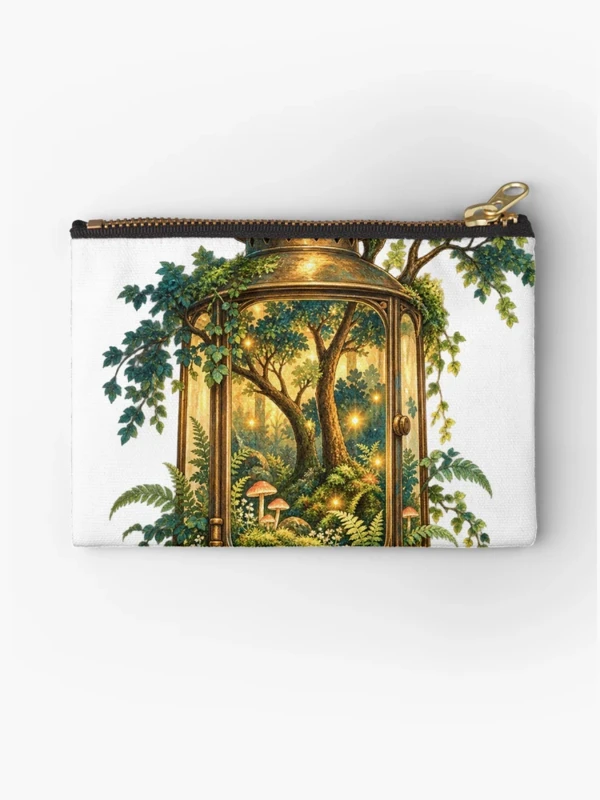 Une forêt lumineuse dans une lanterne ancienne sur Pochette