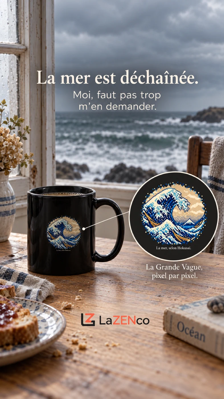 La mer est déchaînée. Moi, faut pas trop m’en demander.