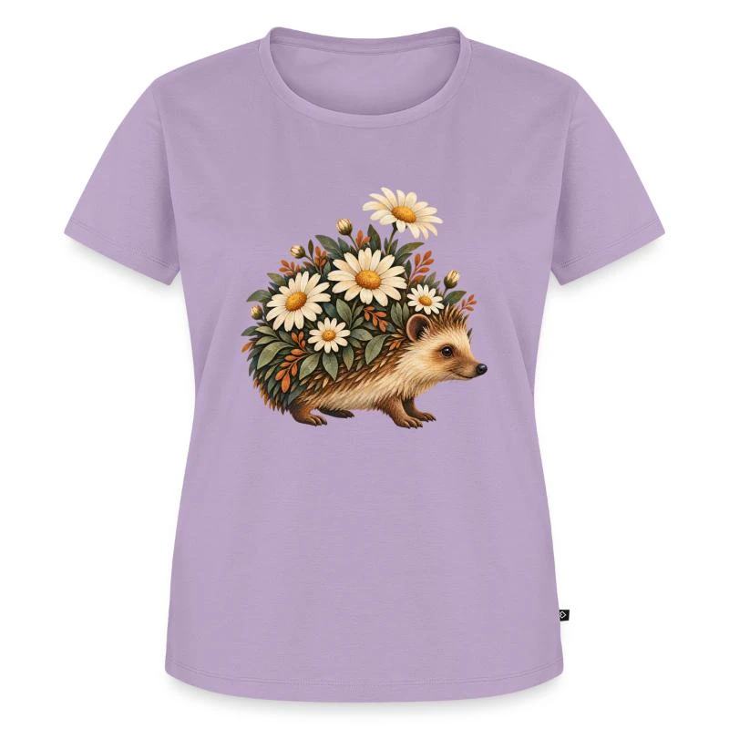 Hérisson printanier aux marguerites sur T-shirt Premium bio Femme · lavande