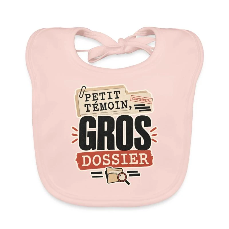 Petit témoin, gros dossier sur Bavoir bio Bébé · rose