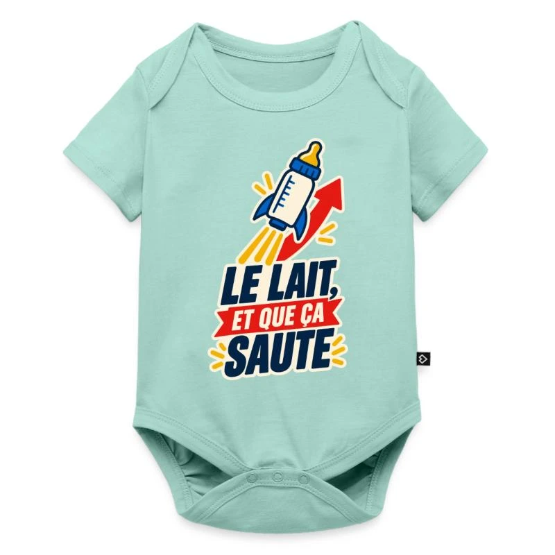 Le lait et que ça saute sur Body à manches courtes Premium Bébé · menthe 