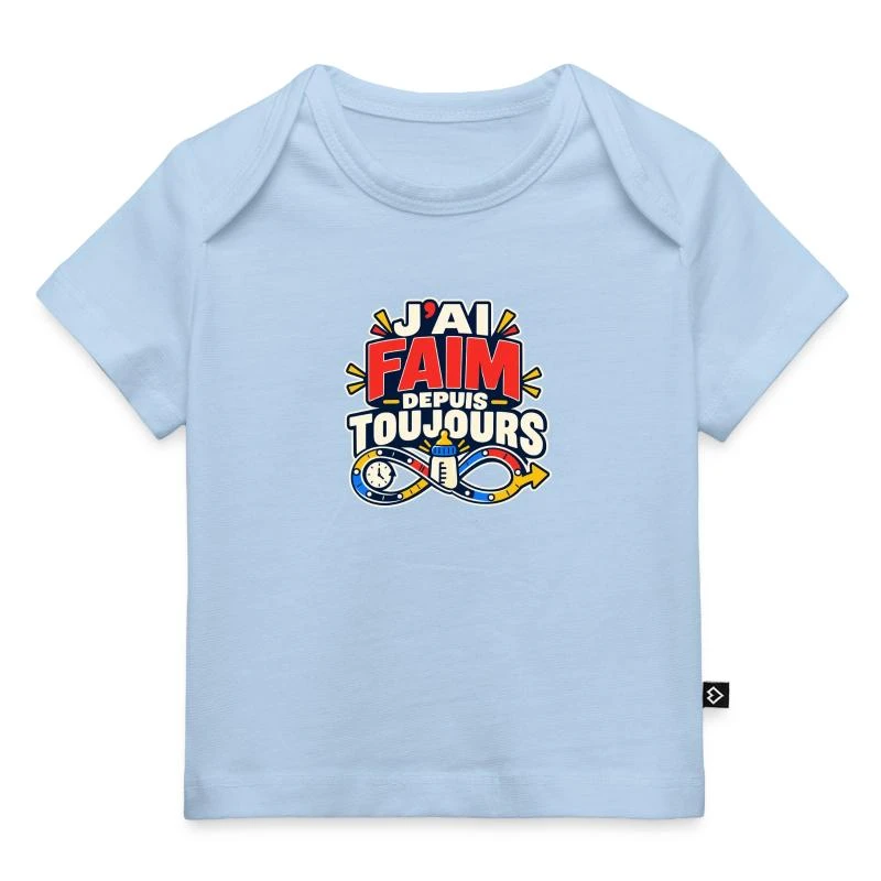 J’ai faim depuis toujours sur T-shirt Premium bébé bio · bleu clair