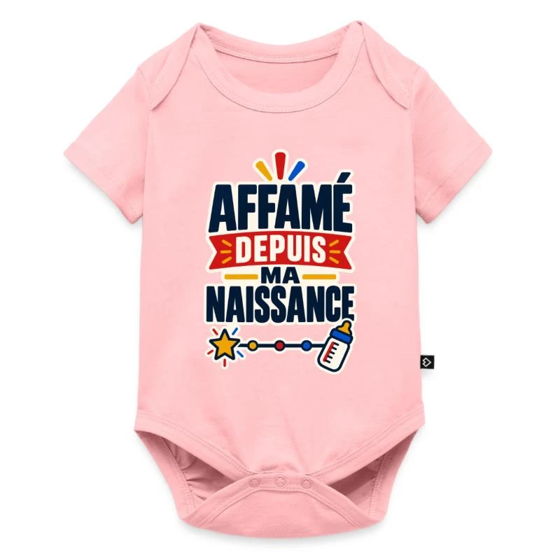 Affamé depuis ma naissance sur Body à manches courtes Premium Bébé · rose