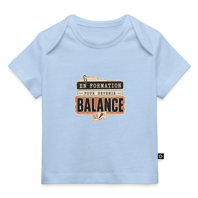 En formation pour devenir balance sur T-shirt Premium bébé bio · bleu clair