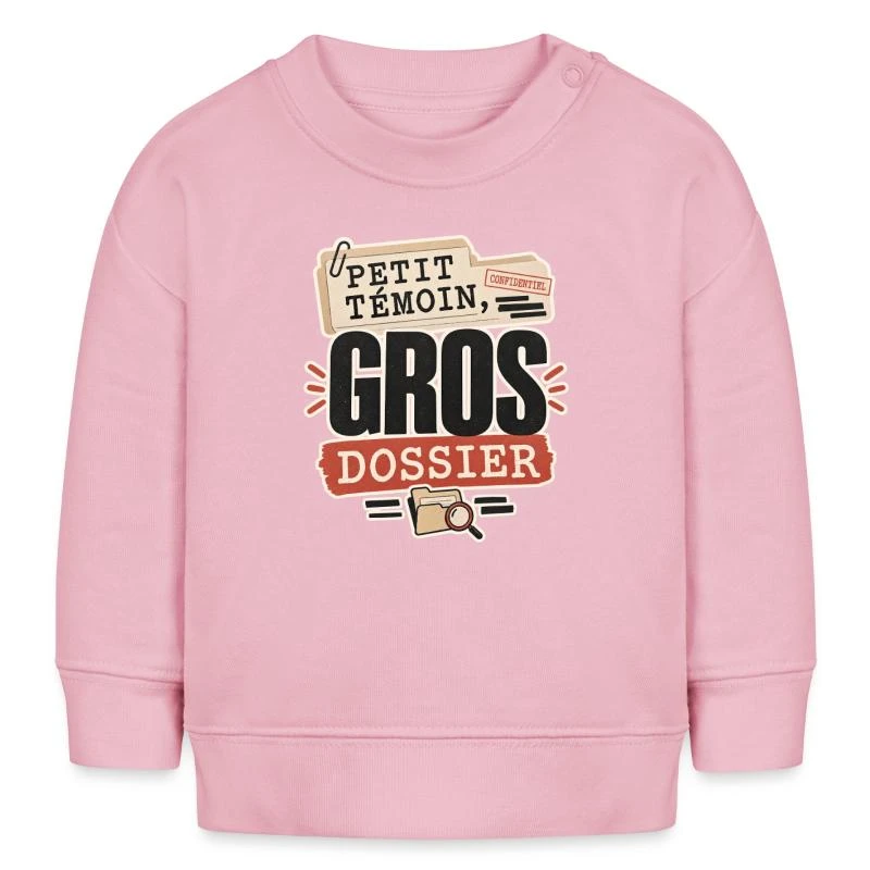 Petit témoin, gros dossier sur Sweat bébé bio Stanley/Stella · rose pâle