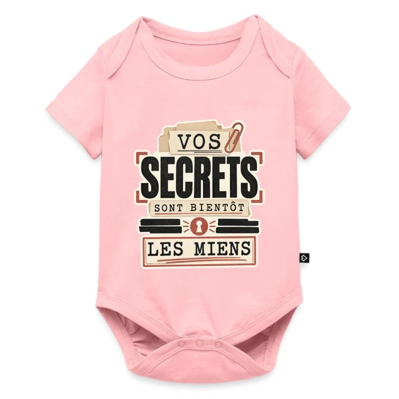 Vos secrets sont bientôt les miens sur Body à manches courtes Premium Bébé · rose