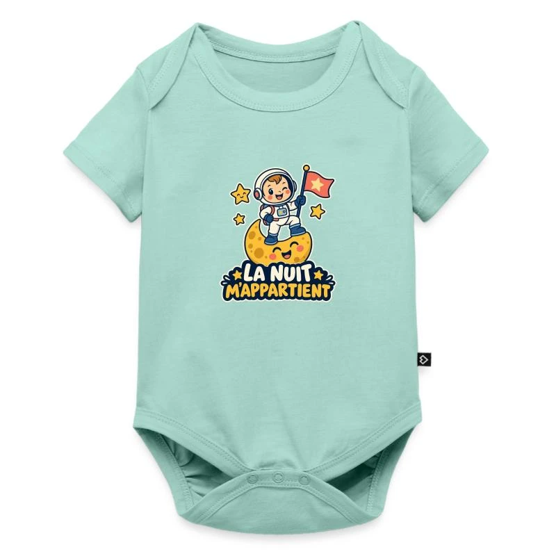 La nuit m’appartient sur Body à manches courtes Premium Bébé · menthe 