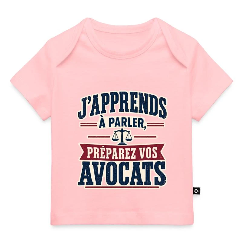 Préparez vos avocats – Bébé parle sur T-shirt Premium bébé bio · rose