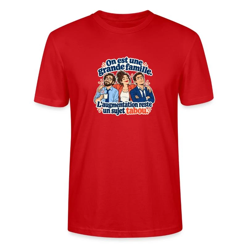 Grande famille, augmentation taboue sur T-shirt bio CRAFTER Stanley Stella Unisexe · rouge
