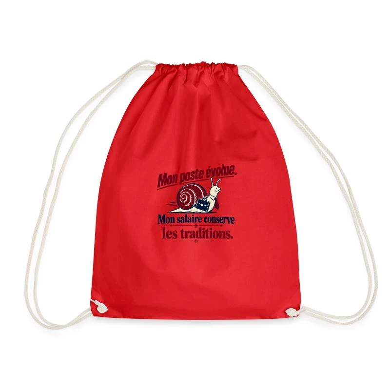 Mon poste évolue, mon salaire reste fidèle sur Sac de sport léger · rouge