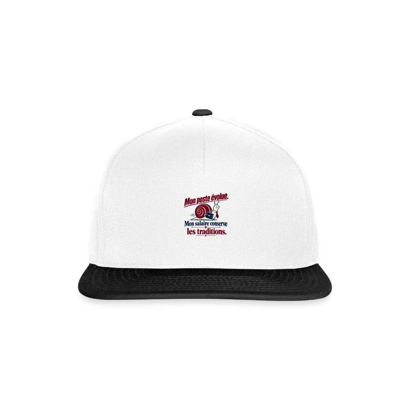 Mon poste évolue, mon salaire reste fidèle sur Casquette snapback · blanc/noir