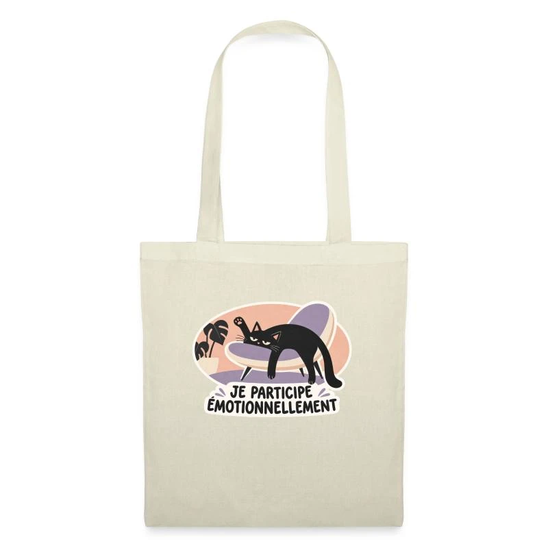Je participe émotionnellement sur Sac en tissu · nature