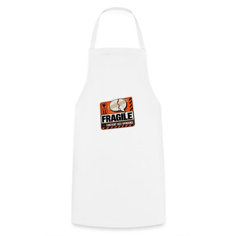Fragile : contient des opinions sur Tablier de cuisine · blanc
