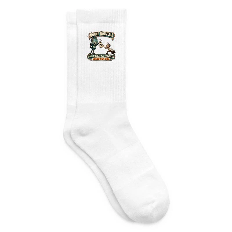 Retraite à 64 ans ? L’IA a une autre idée sur Chaussettes de tennis · blanc