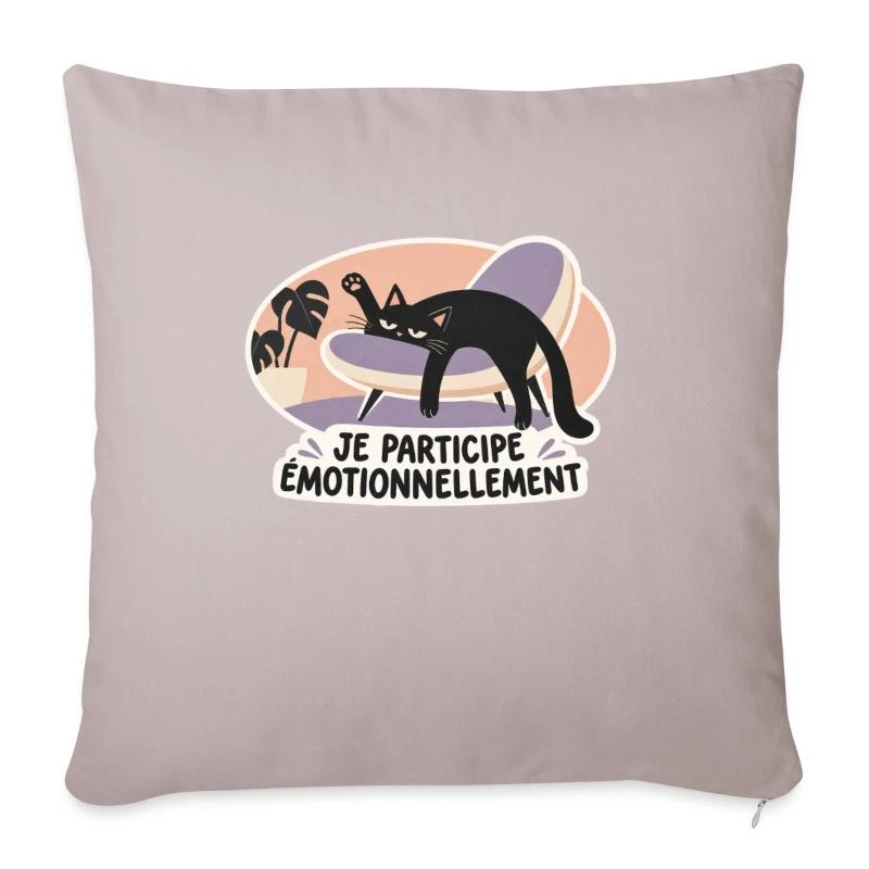 Je participe émotionnellement sur Housse de coussin décorative 45 x 45 cm · taupe clair