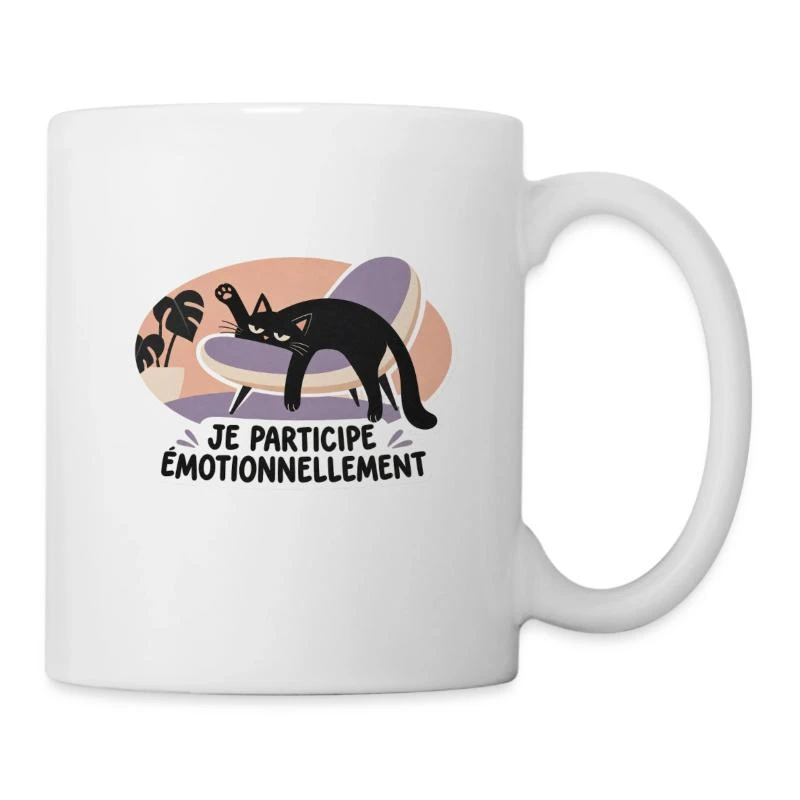 Je participe émotionnellement sur Mug blanc · blanc