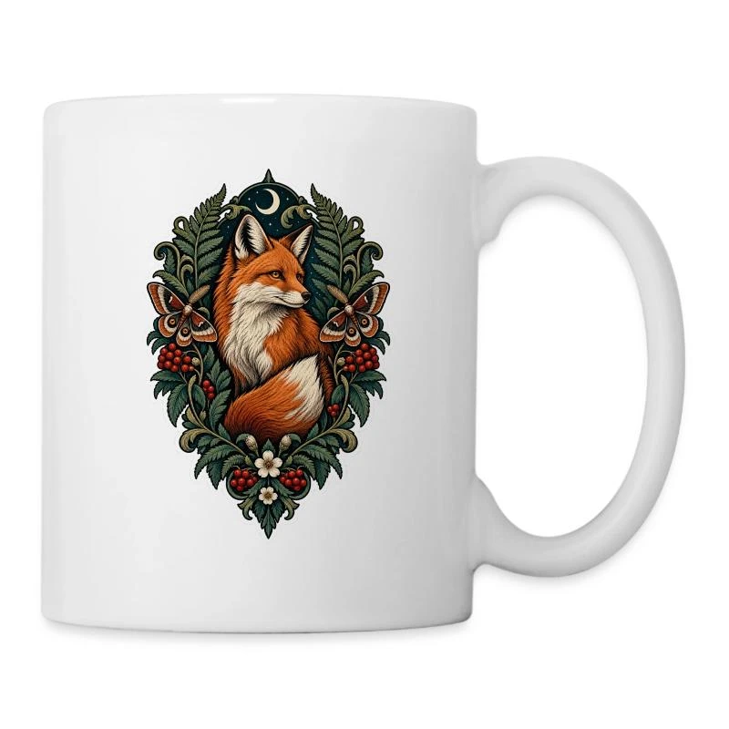 Renard héraldique sur Mug blanc · blanc
