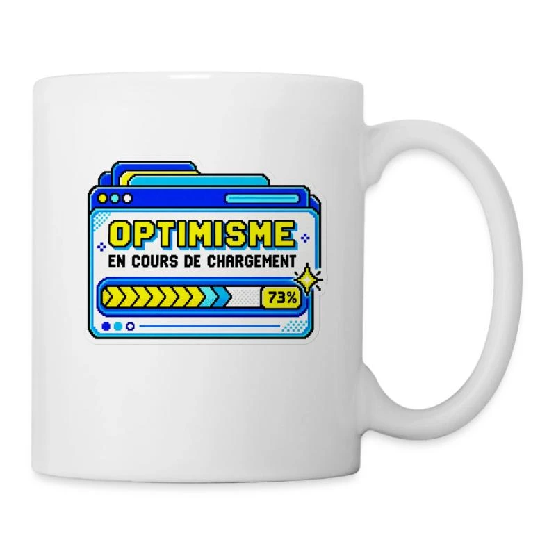 Optimisme en cours de chargement sur Mug blanc · blanc