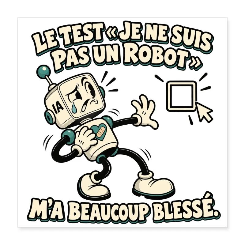 Le test antirobot a blessé l’IA sur Poster 40 x 40 cm · blanc
