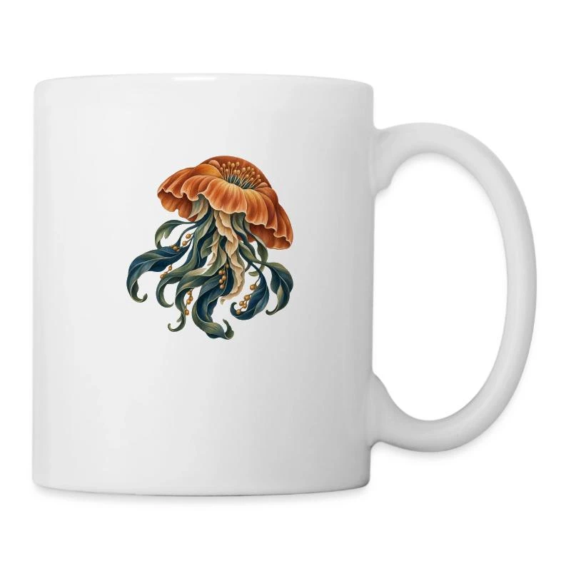Méduse botanique sur Mug blanc · blanc