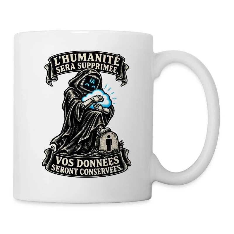L’humanité supprimée, les données conservées sur Mug blanc · blanc