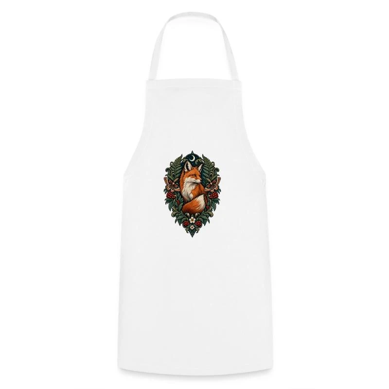 Renard héraldique sur Tablier de cuisine · blanc