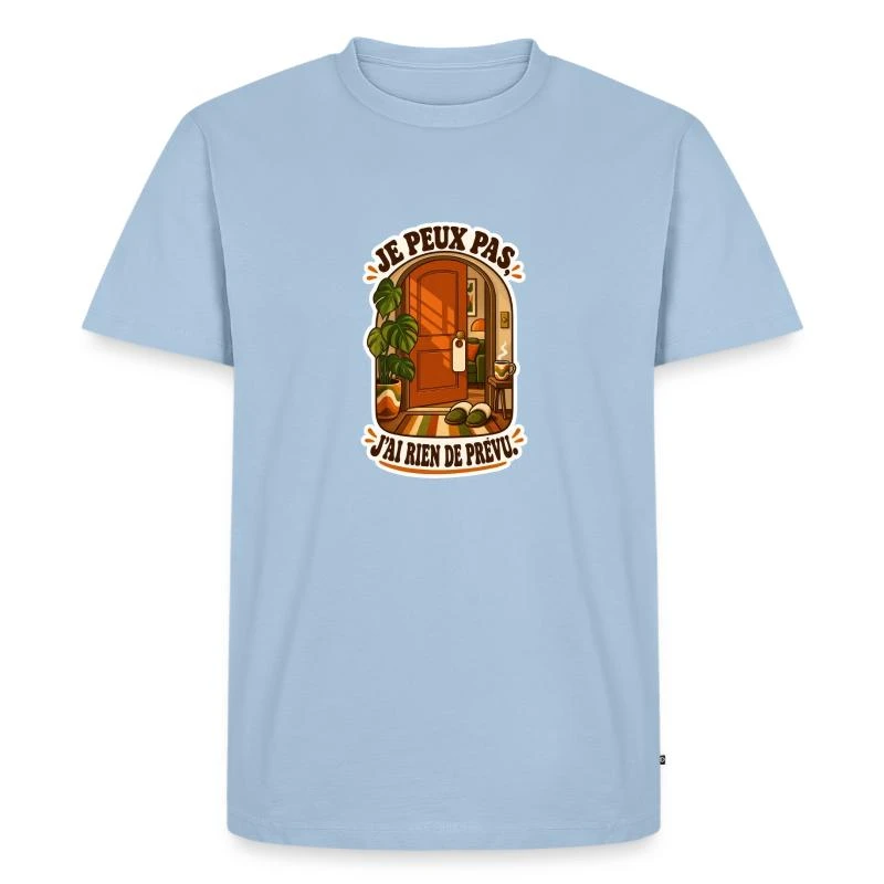Je peux pas, j’ai rien de prévu sur T-shirt Premium bio Homme · bleu clair