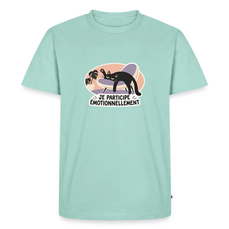 Je participe émotionnellement sur T-shirt Premium bio Homme · menthe