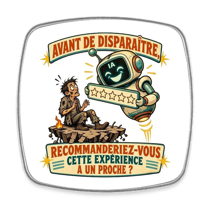 Cinq étoiles avant l’apocalypse sur Magnet carré · blanc