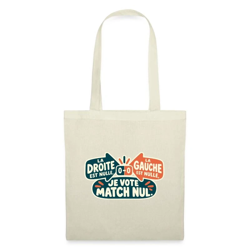 Je vote match nul sur Sac en tissu · nature